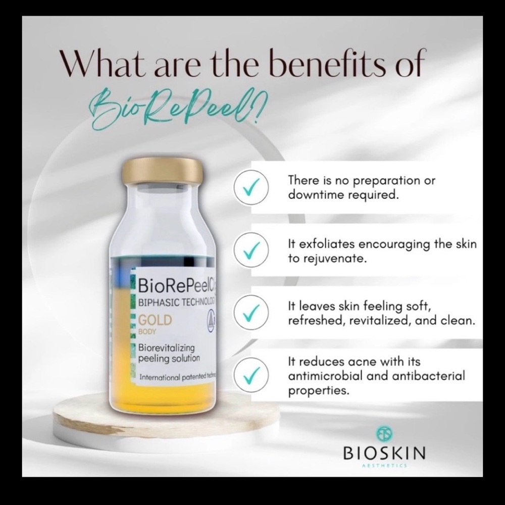 BioRePeelCl3 Gold Biorevitalizing Body face Solution 12 ml new